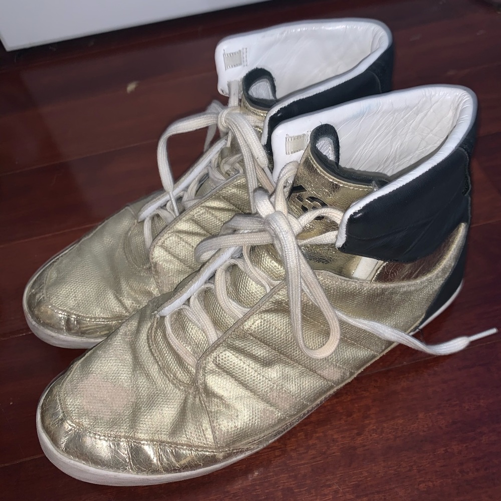 Y-3 Metallic Gold Sneakers - Picture 2 of 6